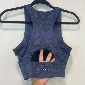 ALLFENIX  Melbourne  Australia Snake Print Sports bra Padded Blue Medium